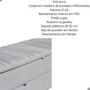 Ver imagem 2 de Calçadeira Baú Sapateira 160cm Ayla Veludo Tampo Reto