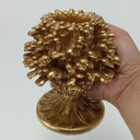 Ver imagem 3 de Castiçal Suporte para Vela 14x12x12cm Resina Dourado