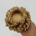 Ver imagem 7 de Castiçal Suporte para Vela 14x12x12cm Resina Dourado