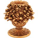 Ver imagem 1 de Castiçal Suporte para Vela 14x12x12cm Resina Dourado