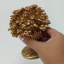 Ver imagem 6 de Castiçal Suporte para Vela 14x12x12cm Resina Dourado