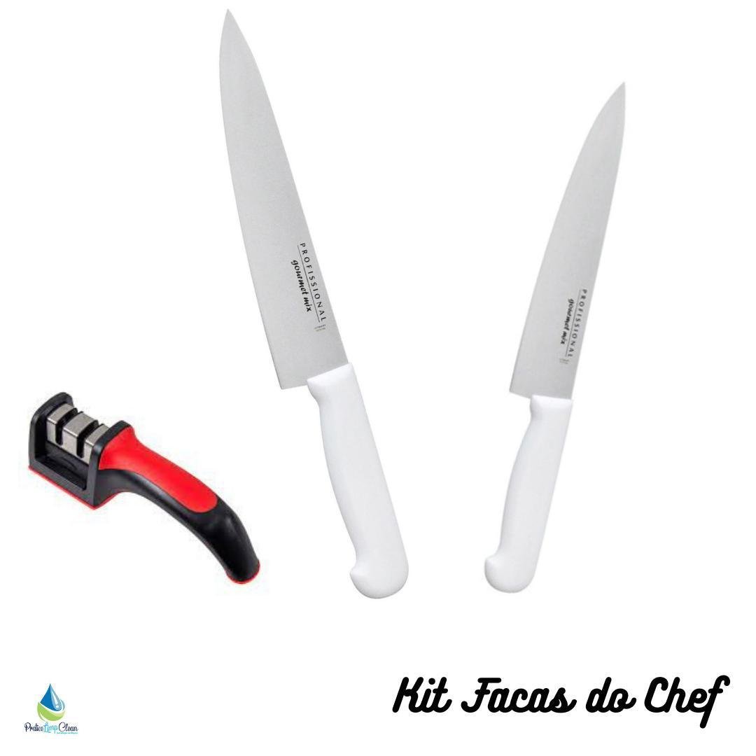 Kit Facas Do Chef N. 06/08 E Amolador - Gourmet Mix | MadeiraMadeira