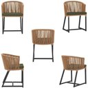 Ver imagem 5 de Mesa e 6 Cadeiras e Noronha Preto E13 Trama Original Terra Cota