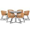 Ver imagem 1 de Mesa e 6 Cadeiras e Noronha Preto E13 Trama Original Terra Cota