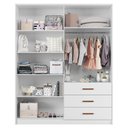 Ver imagem 5 de Guarda Roupa Infantil 176cm com 4 Portas Nelly Branco Z49 - Mpozenato