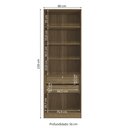 Ver imagem 2 de Guarda Roupa sem Portas Closet Modulado 80cm Linha Modulado Adapt Arm80amdp Kappesberg - Nogueira