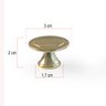 Puxador Redondo Flor em Metal para Móveis Kit 12 Unidade de Guarda Roupa Puxadores de Gaveta Puxador - 2