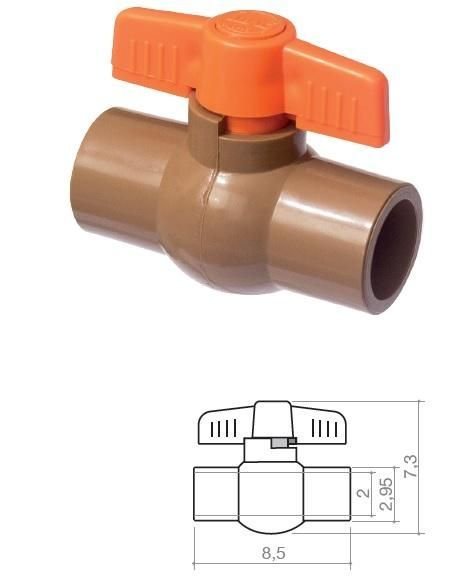 Registro Esfera Soldável Marrom Pvc 20mm Civitt - 1