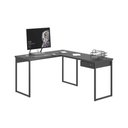 Ver imagem 1 de Escrivaninha em L 1 Gavetas Folix Preto Onix