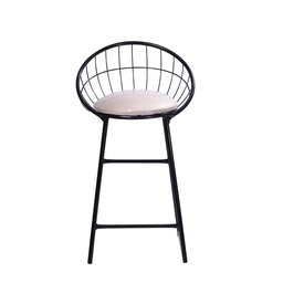 Banqueta Banco Paris Cor Preto com Acento na Cor Off White - 4