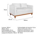 Ver imagem 4 de Kit Sofá 3 Lugares e 2 Poltronas Europa 180 cm Estilo Conforto e Elegância Suede Branco - ADJ Decor