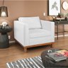 Kit Sofá 3 Lugares e 2 Poltronas Europa 180 cm Estilo Conforto e Elegância Suede Branco - ADJ Decor - 3