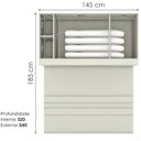 Ver imagem 3 de Ponte Casal Modulado 3 Portas 185x145 Cm Seletto Areia Henn
