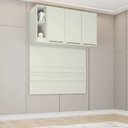 Ver imagem 2 de Ponte Casal Modulado 3 Portas 185x145 Cm Seletto Areia Henn
