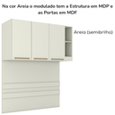 Ver imagem 6 de Ponte Casal Modulado 3 Portas 185x145 Cm Seletto Areia Henn