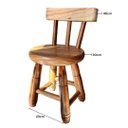 Ver imagem 2 de Kit 2 Banquinhos Envernizados Cadeirinha Encosto Infantil Banqueta Pequena Madeira Maciça Cadeirinha