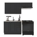 Ver imagem 2 de Armário de Cozinha Modulada Compacta Fidelitá Nara 100% MDF 3 Peças 200cm 8 Portas 2 Gavetas sem