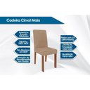 Ver imagem 5 de Sala de Jantar Dani C- Tampo C- Vidro 110cm e 4 Cadeiras Maia Nature-suede Mascavo Chocolate
