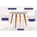 Ver imagem 4 de Sala de Jantar Dani C- Tampo C- Vidro 110cm e 4 Cadeiras Maia Nature-suede Mascavo Chocolate