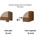 Ver imagem 6 de Guarda Roupa Casal 6p Espelho 216 Cm San Francisco Carvalho Fendi Moval