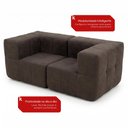 Ver imagem 5 de Sofá Modular 2 Lugares com 2 Cantos Kappesberg Boucle Marrom