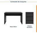 Ver imagem 2 de Escrivaninha Mesa Escritório com Gaveteiro 170cm Ficus CabeCasa MadeiraOriginals