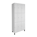 Ver imagem 1 de Armário Roupeiro de Aço 9 Portas Locker Vestiário Empresa Academia Indústria