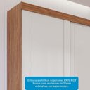 Ver imagem 6 de Guarda-Roupa 183cm 2 Portas de Correr com Pés 100% MDF Bonito Espresso Móveis Off White/Cinamomo