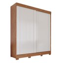 Ver imagem 3 de Guarda-Roupa 183cm 2 Portas de Correr com Pés 100% MDF Bonito Espresso Móveis Off White/Cinamomo