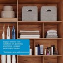 Ver mais imagens de Guarda-Roupa 183cm 2 Portas de Correr com Pés 100% MDF Bonito Espresso Móveis Off White/Cinamomo