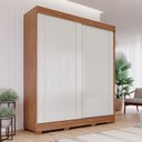 Ver imagem 1 de Guarda-Roupa 183cm 2 Portas de Correr com Pés 100% MDF Bonito Espresso Móveis Off White/Cinamomo