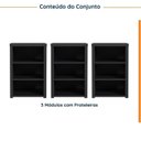 Ver imagem 2 de Conjunto Home Office 3 Módulos com Prateleiras Ficus CabeCasa MadeiraOriginals