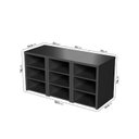 Ver imagem 3 de Conjunto Home Office 3 Módulos com Prateleiras Ficus CabeCasa MadeiraOriginals Preto