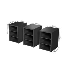 Kit 3 Estante Multiuso para Livros Baixa em Tamburato Ficus Cabecasa MadeiraMadeira - 4