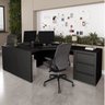 Conjunto Home Office 1 Mesa em L 1 Mesa 135cm 1 Gaveteiro Ficus CabeCasa MadeiraOriginals - 1