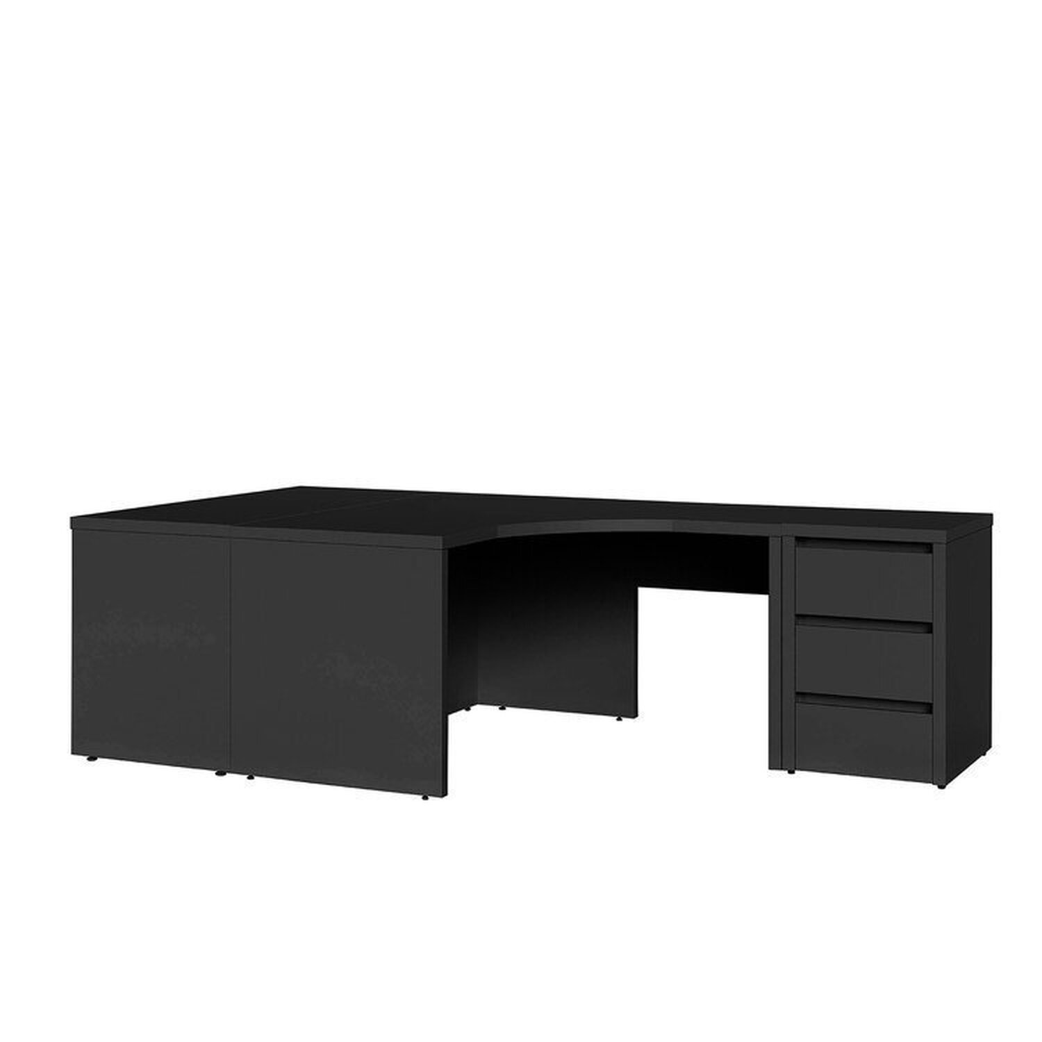 Conjunto Home Office 1 Mesa em L 1 Mesa 135cm 1 Gaveteiro Ficus Cabecasa Madeiramadeira - 8