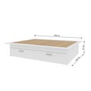 Ver imagem 3 de Cama Casal/Queen Adulto com 4 Gavetas Gades Yescasa Branco