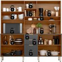 Ver imagem 5 de Kit Cozinha Compacta 10 Portas 2 Gavetas Ruby Amêndola/Grafito