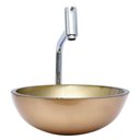 Ver imagem 1 de Cuba Dourada Redonda 35cm e Torneira Link e Válvula