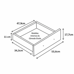 Comoda Armário com 4 Gavetas 2 Portas Infantil:chocolate - 5