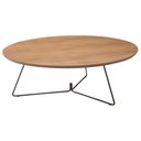 Ver imagem 1 de Mesa Centro Ovale Tampo Teka com Base Grafite 90 Cm (larg) - 49435