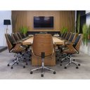 Ver mais imagens de Kit 2 Cadeiras de Escritório Diretor Giratória Office Lisboa Preto Rivatti