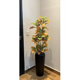 Vaso Decorativo Fibra de Vidro Florida M 80cm Preto Fosco - 2