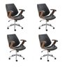 Kit 4 Cadeiras de Escritório Diretor Giratória Office Lisboa - 1
