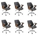 Ver imagem 1 de Kit 6 Cadeiras de Escritório Diretor Giratória Office Lisboa