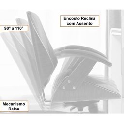 Kit 6 Cadeiras de Escritório Diretor Giratória Office Lisboa - 10