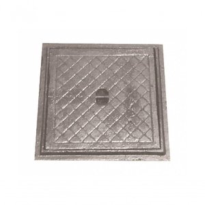 Tampão Chão Articulado Ferro Fundido Inspeção 30x30cm