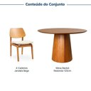 Ver imagem 2 de Conjunto Baobá 120cm com 4 Cadeiras Jandaia CabeCasa MadeiraOriginals Marrom/Cinamomo/Amêndoa/Bege
