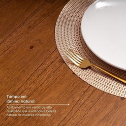 Conjunto Baobá 120cm com 4 Cadeiras Jandaia CabeCasa MadeiraMadeira - 7