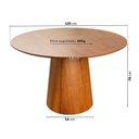 Ver imagem 2 de Conjunto Baobá 120cm com 4 Cadeiras Jandaia CabeCasa MadeiraOriginals Marrom/Cinamomo/Amêndoa/Bege